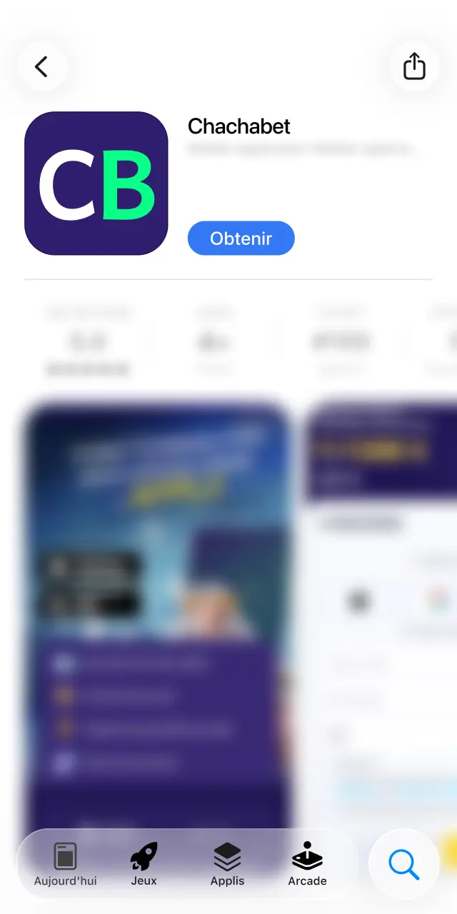 Vous serez redirigé vers la page officielle de l'application Chachabet dans l'App Store.