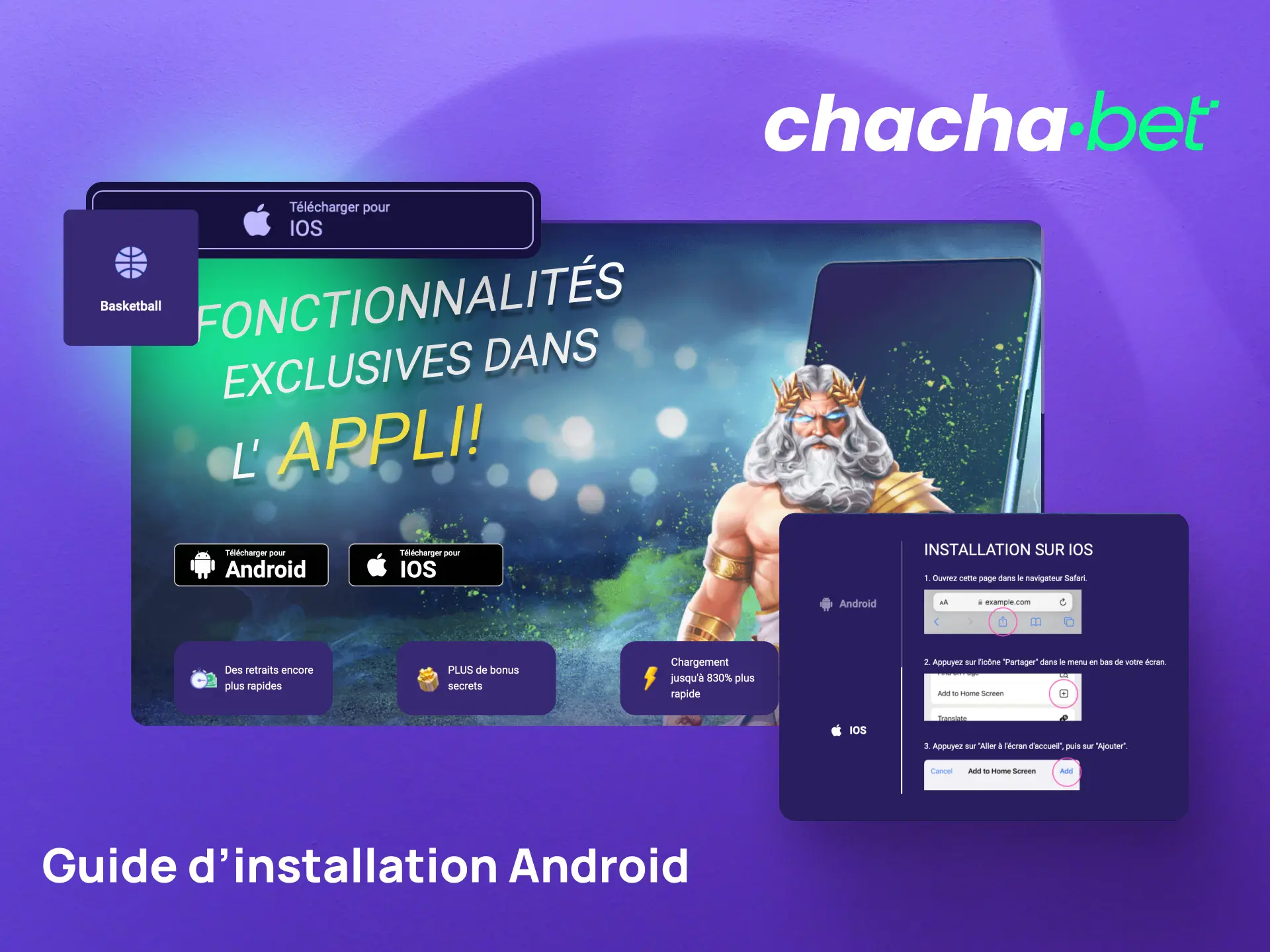 Téléchargez et installez l'application Chachabet sur Android avec ce guide pas à pas.