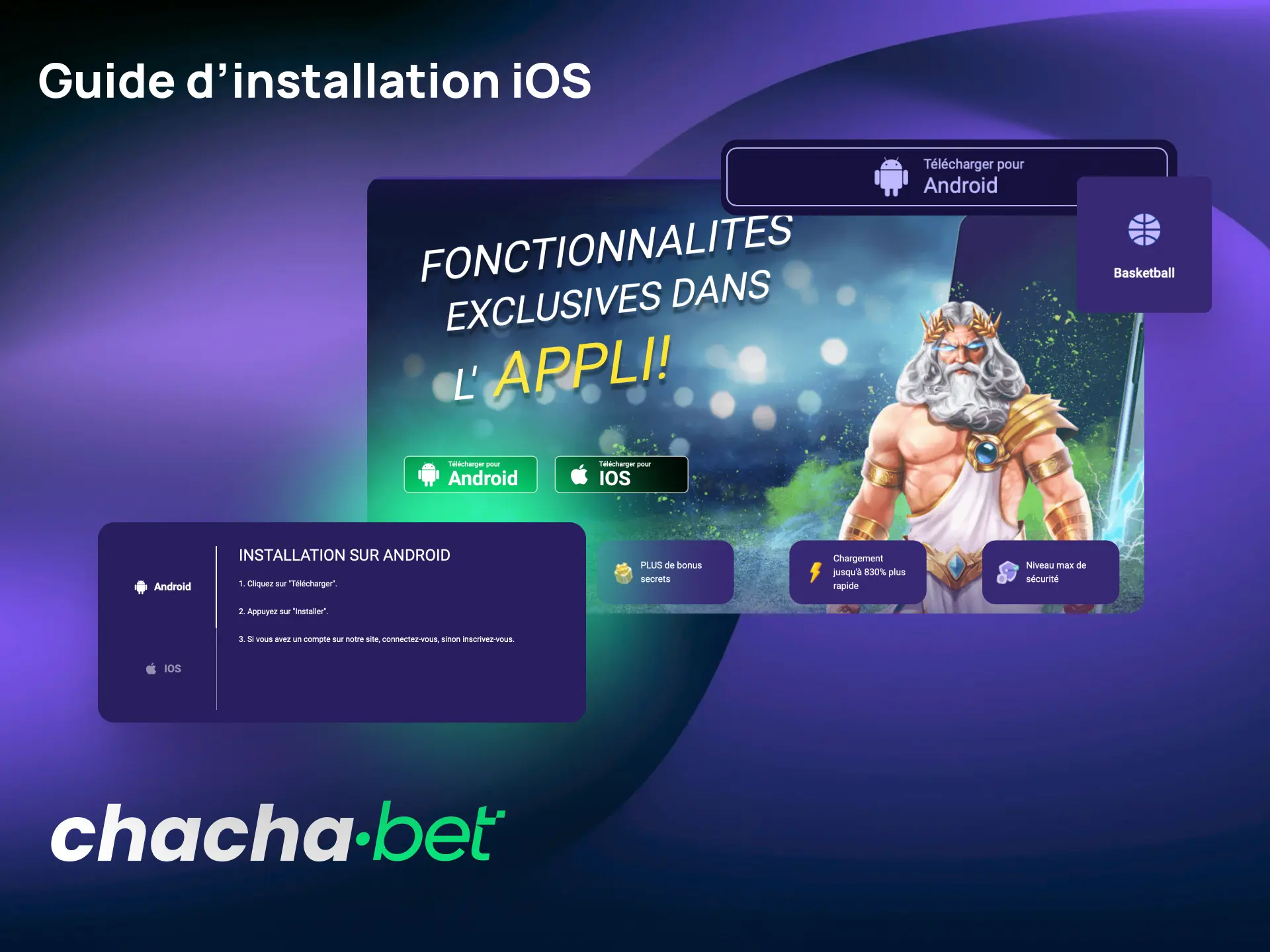 Suivez le guide d'installation iOS pour ajouter l'application Chachabet sur votre iPhone.
