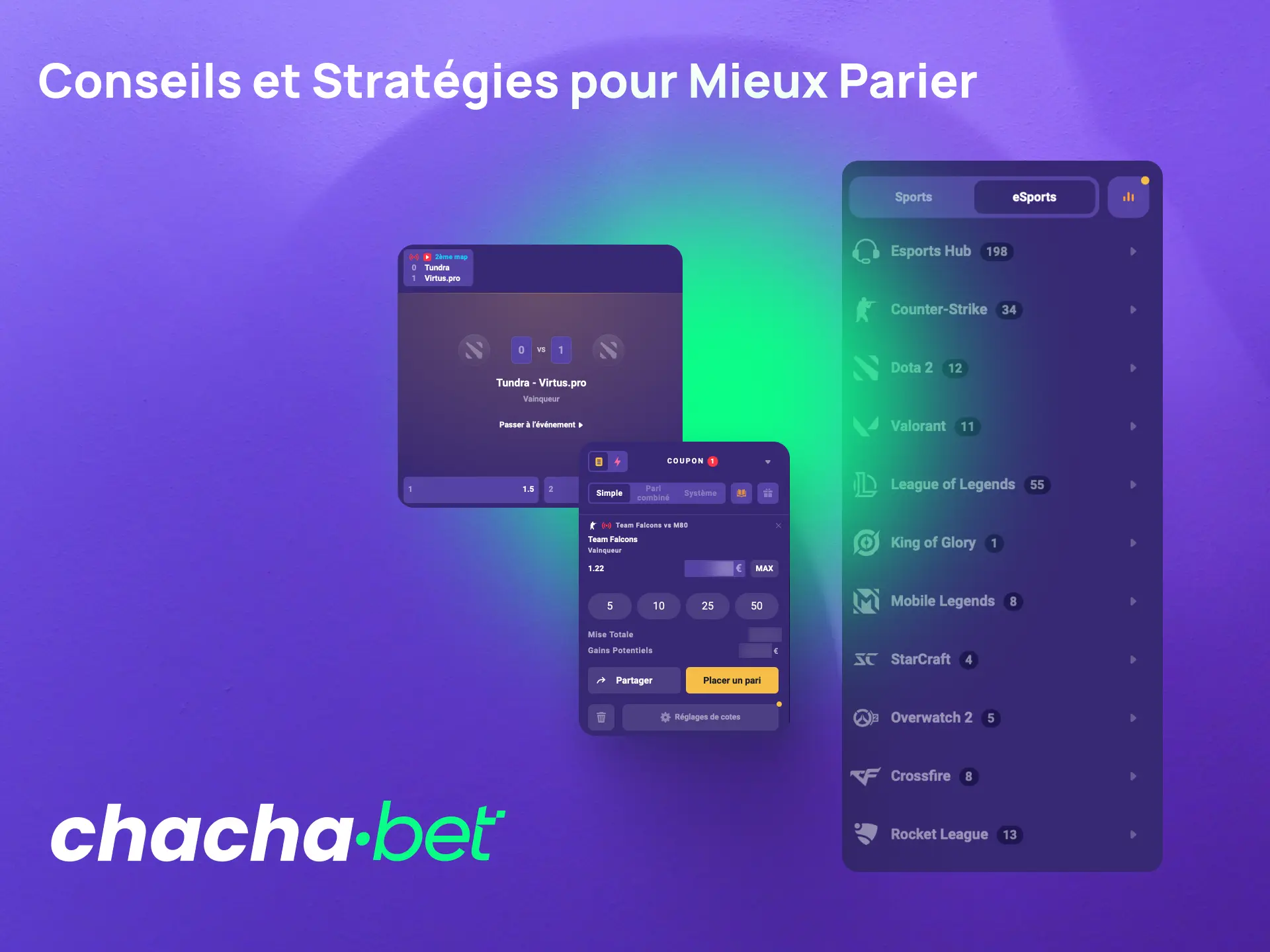 Découvrez nos conseils et stratégies pour mieux parier sur l'esports et maximiser vos gains.