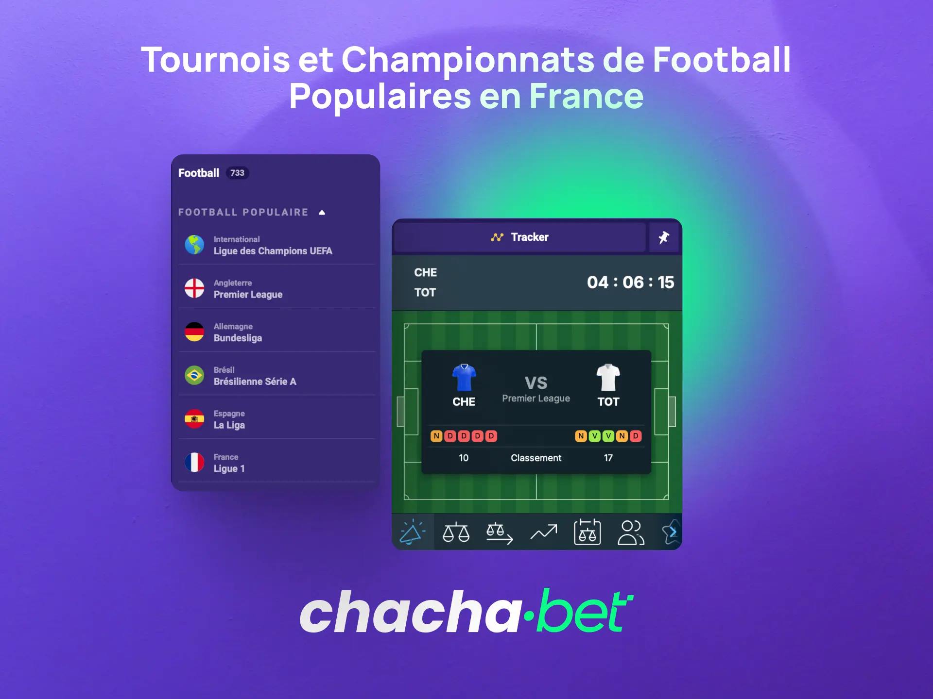 Suivez les tournois et championnats de football populaires en France comme la Ligue 1.
