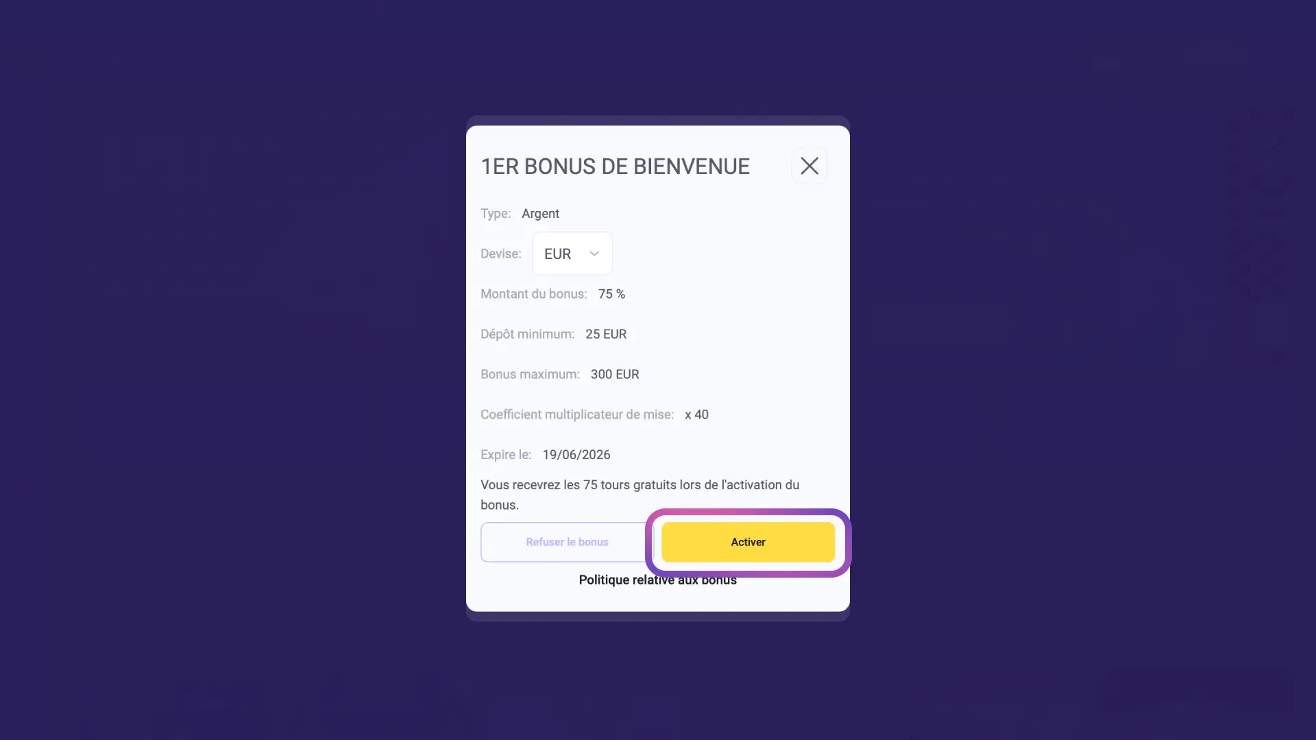 Respectez les exigences de mise du bonus Chachabet pour convertir vos gains en argent réel.