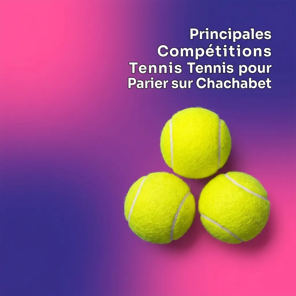 Compétitions tennis disponibles sur Chachabet : Grands Chelems, Masters 1000, WTA 1000 et ATP Finals